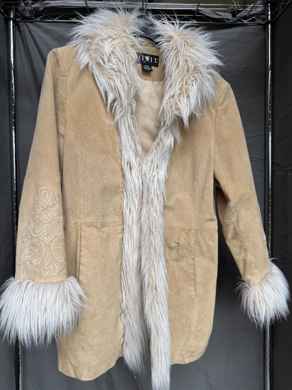 Vintage eclectic leather coat